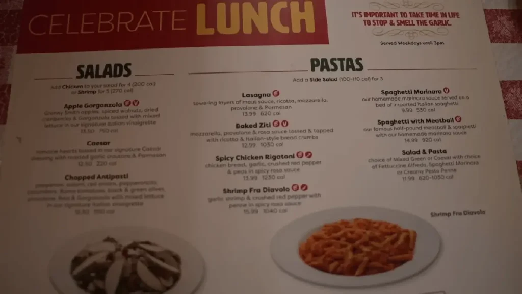 Buca Di Beppo Menu with Prices